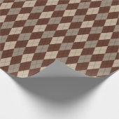 Groot Beige en Bruin Argyle Inpakpapier (Hoek)