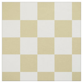 Groot, Beige Schakenpatroon Stof