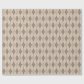 Groot Beige Tones Argyle Inpakpapier (Vlak)