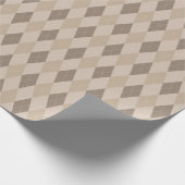 Groot Beige Tones Argyle Inpakpapier (Hoek)