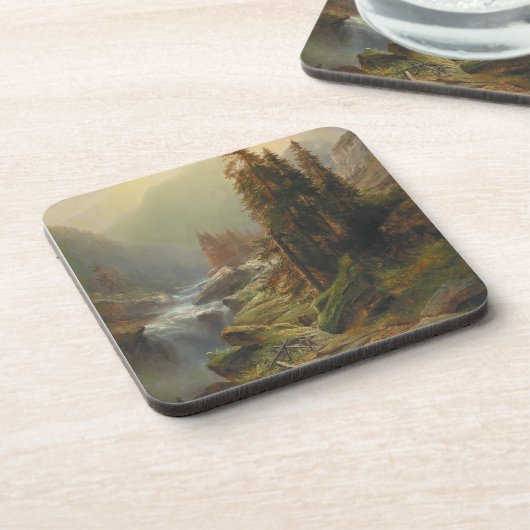 Groot berglandschap - Albert Zimmermann Bier Onderzetter (Linkerzijde)