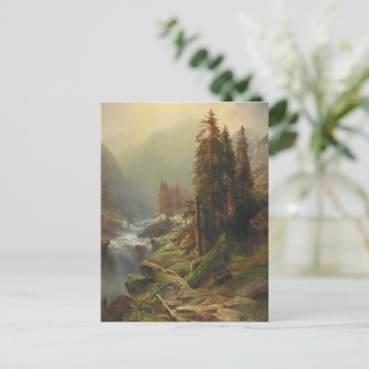 Groot berglandschap - Albert Zimmermann Briefkaart (Staand voorkant)