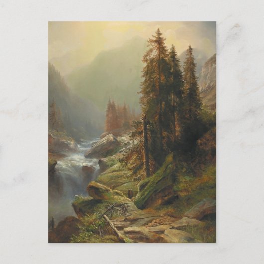 Groot berglandschap - Albert Zimmermann Briefkaart (Voorkant)