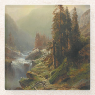 Groot berglandschap - Albert Zimmermann Glazen Onderzetter