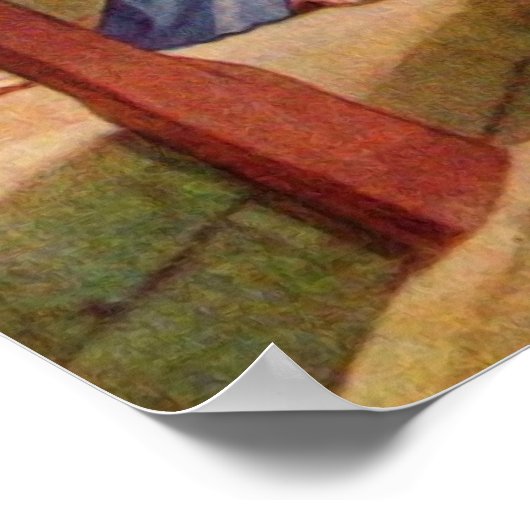 Groot, bezoek van Christelijke kerstkunst in Wisem Poster (Hoek)