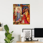 Groot, bezoek van Christelijke kerstkunst in Wisem Poster (Thuiskantoor)