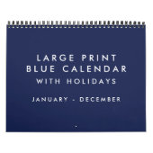 Groot blanco kleurenschema met Feestdagen Kalender (Hoes)