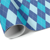 Groot Blauw Argyle Inpakpapier (Rol Hoek)