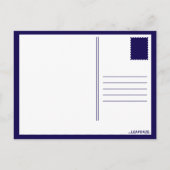 groot blauw beer briefkaart (Achterkant)