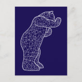 groot blauw beer briefkaart (Voorkant)