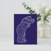 groot blauw beer briefkaart (Staand voorkant)
