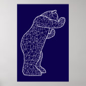 groot blauw beer poster (Voorkant)