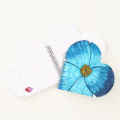 Groot Blauw Bloem Hart-Spiraal Notitieboek (Binnen)