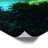 Groot blauw fantasiewezen | AI Art Poster (Hoek)