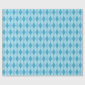Groot blauw geruit inpakpapier met argylepatroon (Vlak)