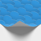 Groot blauw harten patroon Liefde Valentijnsdag ca Cadeaupapier (Hoek)