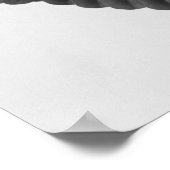 Groot blauw kruid zwart-wit poster (Hoek)