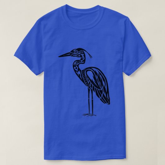 Groot blauw kruidenontwerp t-shirt (Design voorkant)