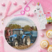 Groot blauw papieren bordje (Feest)