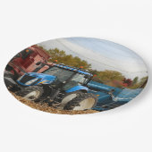 Groot blauw papieren bordje (Gekanteld)