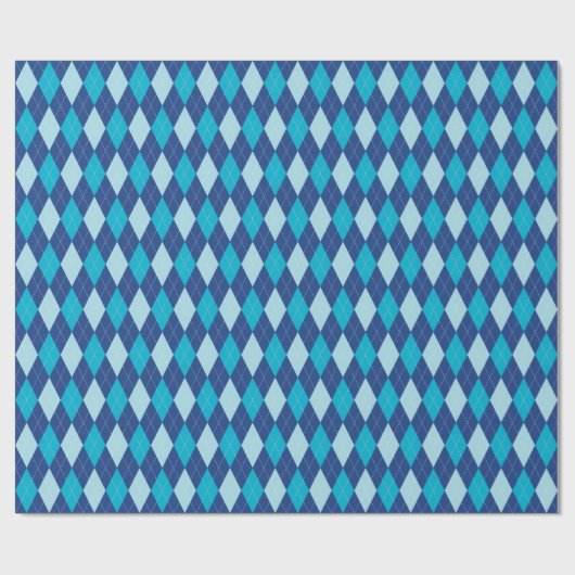 Groot blauw stijlpapier cadeaupapier (Vlak)