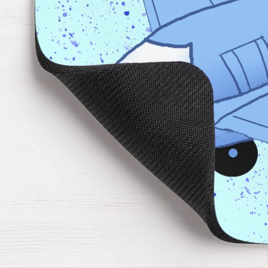 Groot blauw vliegtuig muismat (Hoek)