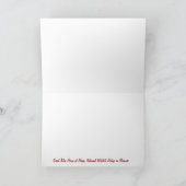 Groot Blauw Wenskaart Kaart (Binnen)