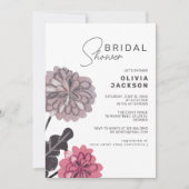 Groot bloeiend houtskool grijs stoffig roze vrijge kaart (Voorkant)