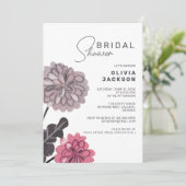 Groot bloeiend houtskool grijs stoffig roze vrijge kaart (Staand voorkant)