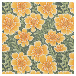 Groot bloemenpatroon goudsbloem bloemen stof