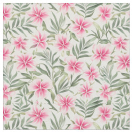 Groot bloemenpatroon Oleander bloemen Stof