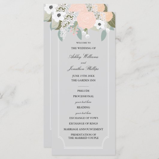 Groot bloementrouwprogramma programmakaart (Voorkant / Achterkant)