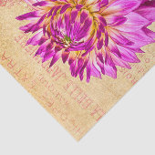 Groot Bloemweefsel Papier Decoupage Art Paarse (Detail)