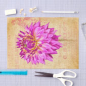 Groot Bloemweefsel Papier Decoupage Art Paarse (Craft)