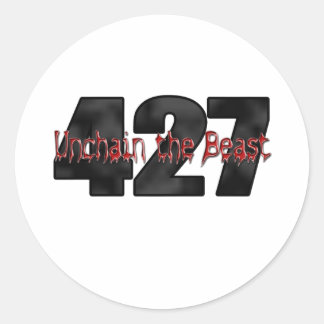 groot blok beast 427 ronde sticker