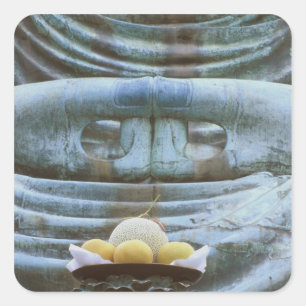 Groot Boeddha-detail, Kotokuji-tempel, Kamakura, Vierkante Sticker