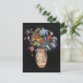 Groot boeket op een zwarte achtergrond, Redon, Briefkaart (Staand voorkant)