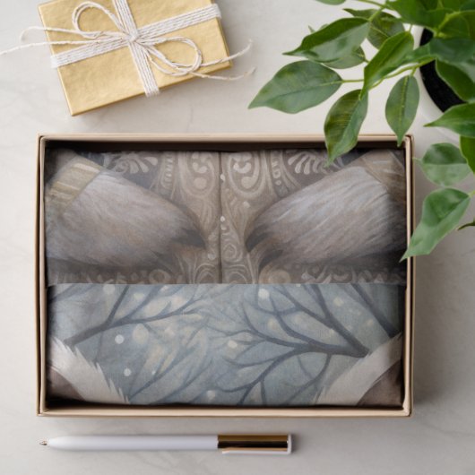 Groot Bos Konijn & Bloemen Decoupage Tissuepapier (Geschenk)