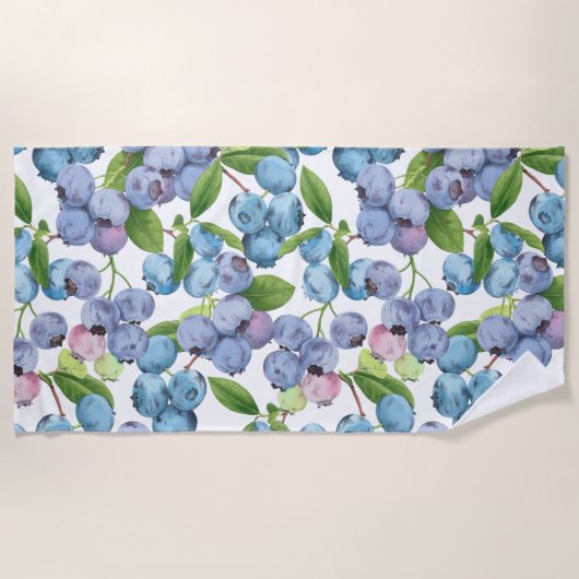 Groot bosbessenfruit strandlaken (Voorkant)