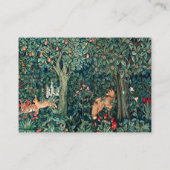 GROOT, BOSDIEREN, HAREN, Fox, groene bloemen Visitekaartje (Achterkant)