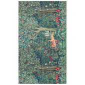 GROOT, BOSDIEREN, hazen, groene bloemen Tafelkleed (Voorkant)