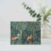 GROOT, BOSDIEREN, hazen, vossen, groene bloemen Briefkaart (Staand voorkant)