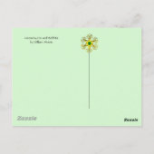 GROOT, BOSDIEREN, hazen, vossen, groene bloemen Briefkaart (Achterkant)