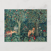 GROOT, BOSDIEREN, hazen, vossen, groene bloemen Briefkaart (Voorkant)