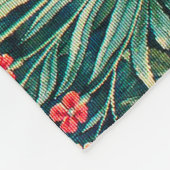 GROOT, BOSDIEREN, hazen, vossen, groene bloemen Fleece Deken (Hoek)