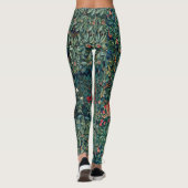 GROOT, BOSDIEREN, hazen, vossen, groene bloemen Leggings (Achterkant)