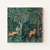 GROOT, BOSDIEREN, hazen, vossen, groene bloemen Notitieboek (Achterkant)