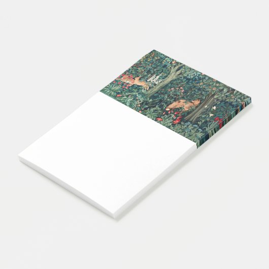 GROOT, BOSDIEREN, hazen, vossen, groene bloemen Post-it® Notes (Schuin)