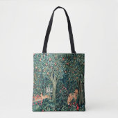 GROOT, BOSDIEREN, hazen, vossen, groene bloemen Tote Bag (Voorkant)