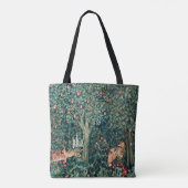 GROOT, BOSDIEREN, hazen, vossen, groene bloemen Tote Bag (Achterkant)